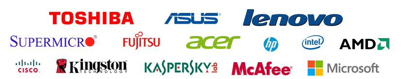 Toshiba, Asus,Lenovo, Supermicro, Fujitsu, Acer, HP